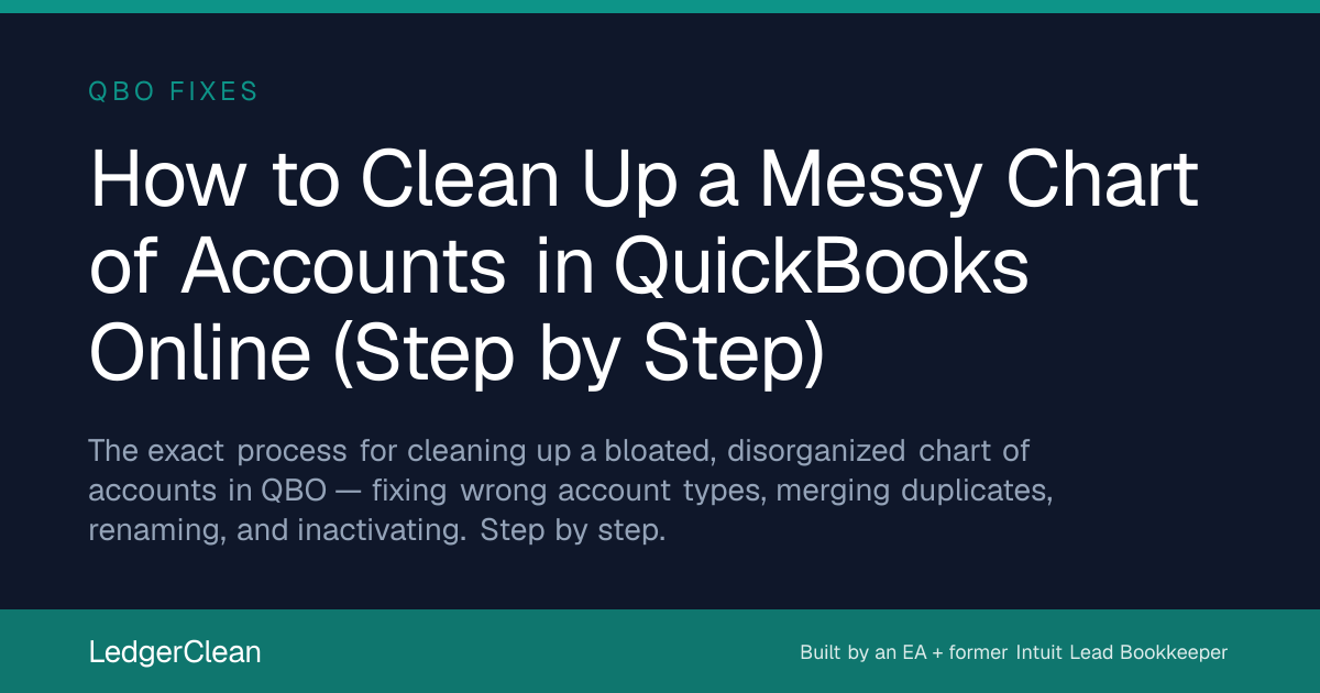 How to Clean Up a Messy Chart of Accounts in QuickBooks Online (Step by ...